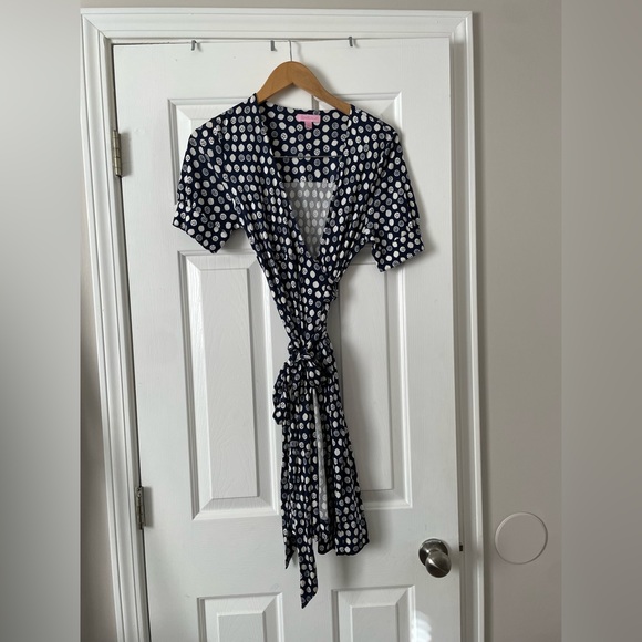 Sunshine Chic Embodied: Lilly Pulitzer Citrus Wrap Silk Dress (Size 6) 0091 🔥 - Picture 4 of 7